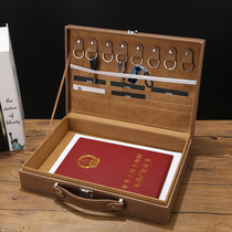 Delivery box Custom LOGO PU corticoid property information key containing suitcase gift box gift box spot delivery box