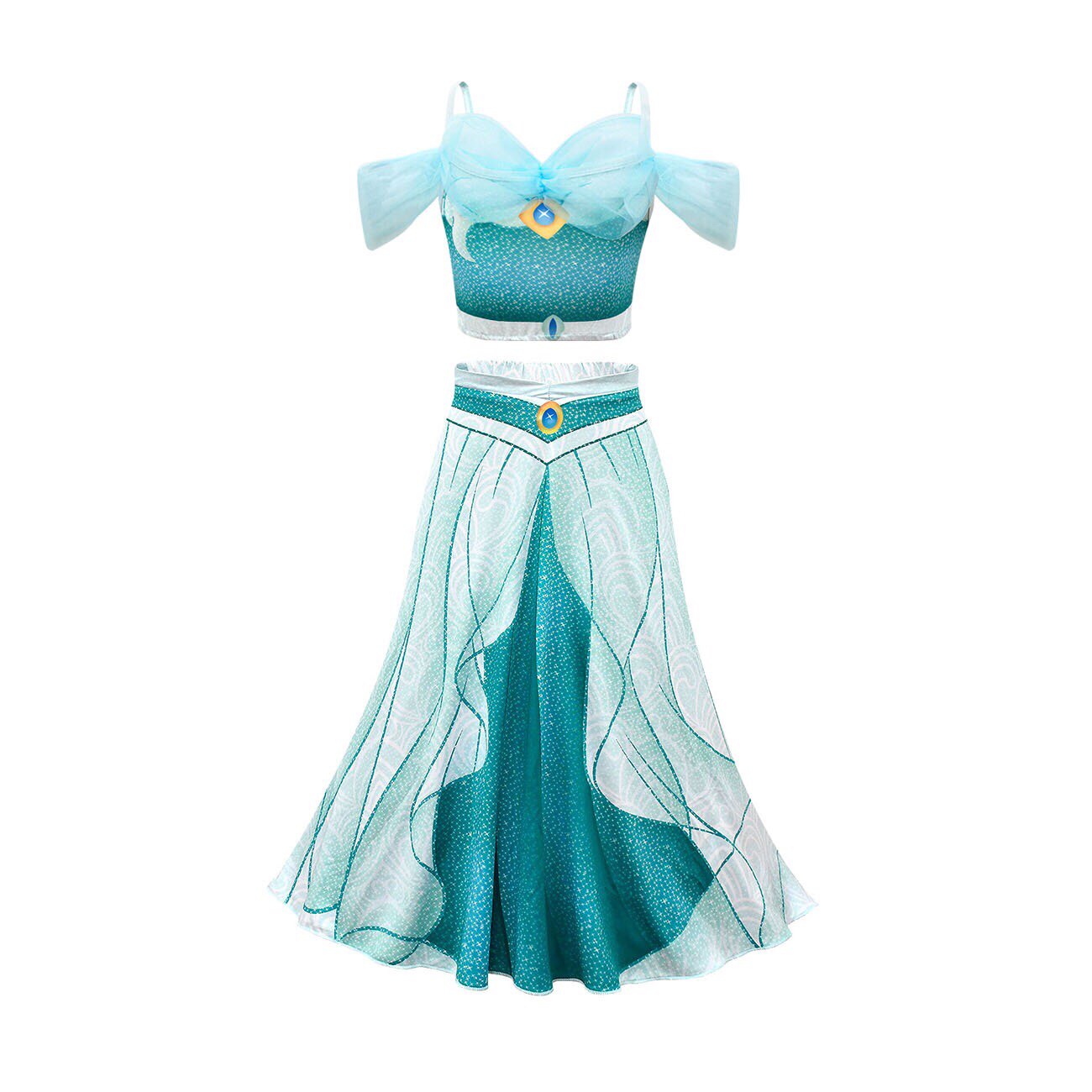 迪士尼 阿拉丁服儿童halloween jasmine茉莉公主cos公主裙costume