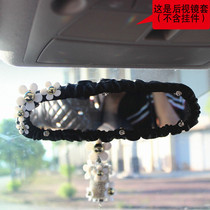 Creative car rearview mirror decoration cover rhinestone set with diamonds car car reversing mirror cover beautiful interior high-end ladies