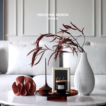 Modern art white ceramic florist vase emulated flower-dried flower photo-frame combined-room living-room bedroom pendulum