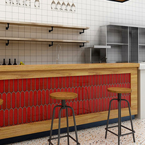 Nordic ins kiln change handmade brick Peacock feather tile Kitchen bathroom wall tile background wall entrance tile