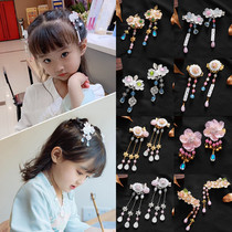 langboer childrens Hanfu headdress stepping tassel super fairy hair accessories hairpin little girl costume accessories Girl cover