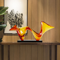 Modern abstract sculpture Hotel decoration Soft decoration Transparent blessing artwork Entrance hall Corridor aisle