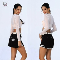 Golf sunscreen bottoming dress women's ice silk half long sleeve T-shirt top cold breathable jersey golf clothing summer