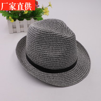 Manufacturer mens grass knitted hat sunscreen hat sandal hat Scenic Beach beach hat Fat summer sun-shading jazz Stage hat