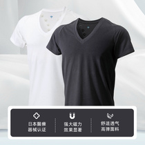 Colantotte Kerang Totian Japan Direct Mail Magnetotherapy Wellness Sports Underwear Health Care Pure Color Short Sleeve T-shirt