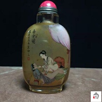 Folk collection old glazed snuff bottle ornaments