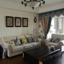 American country living room decoration painting sofa background wall triple painting flower and bird restaurant bedroom hanging painting bedside painting oil painting oil painting