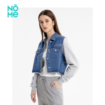 NOME Normie Womens Dress Denim Jacket Casual 100 Hitch Collage Denim Jacket Short Lady Spring WGCQ3563