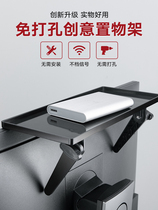 Wireless wifi TV set-top box router shelf storage box shelf non-perforated wall-mounted bracket hanging wall
