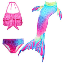 Girls Mermaid Clothing Children Mermaid Tail Swimming Swimsuit Female Baby Split Bikini Princess Set