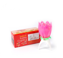 Flowering Music Candle Creative Birthday Candle Music Candle Romantic Candlelight Single Layer Lotus Flower Automatic Flowering