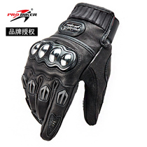 Off-road motorcycle gloves Electric motorcycle gloves Mens racing gloves Full finger leather cold and fall gloves
