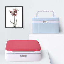 Cosmetics storage box desktop desk certificate net red mask lipstick storage box Medical box home with lock