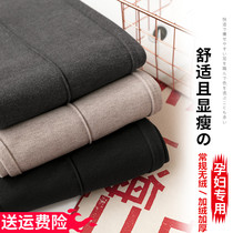 Pregnant women pants autumn and winter wear trousers fashion casual straight leggings autumn and winter thick plus velvet wool pants