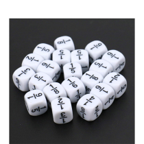 Score dice teaching rounded color sub-color arithmetic math game dice parent-child kindergarten children 16MM1 6CM