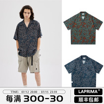 LAPRIMA 21SS BAO WEN short sleeve flower shirt ALOHA SHIRT Cuban collar retro LAP shirt