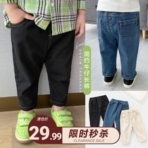 (Broken code second kill) boy denim pants autumn spring and autumn baby childrens clothing baby small childrens trousers tide X1351