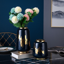 Nordic light luxury ceramic vase living room dried flower home decoration decoration dining table coffee table flower arrangement creative European flower Ware
