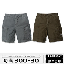 LAPRIMA 21SS CARGO SHORTS Wax Dyeing & Water Tooling Shorts Day Ensemble Big Pocket Casual Pants