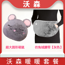 Hot water bag rechargeable explosion-proof warm water bag menstrual plush cartoon cute baby hot compress belly female hand warmer