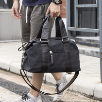 New Korean version Backpack Men Handbag Casual Canvas Men Travel Bag Luggage Bag Single Shoulder Inclined Satchel Fitness Bag