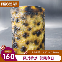 All hand-carved all the way to the bone carving pen holder male Songhe Yanyan Qing dynasty style round calligraphy ancient style