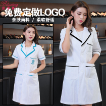 Health beauty salon skin management work clothes female nurse clothes tattooed beautician white coat prolactin teacher clothes long sleeves