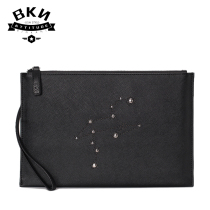 (Qing) Original 238 Now 58 12 constellation hand holding bag male rivet envelope casual handbag grab bag male handbag