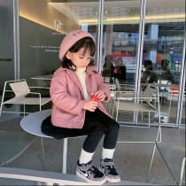 Fall in love with chicks girl leather clothes 2020 new baby foreign air winter clothing children clip cotton thickened garnter jacket jacket