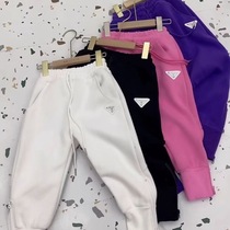 UK next sara childrens pants 2021 winter money for male and female children plus suede casual pants integrated suede thick sports pants