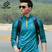 tan tuo outdoor fast drying male spring and autumn dry T-SHIRT nv yun dong long-sleeved elastic perspiration kuai gan yi breathable thin