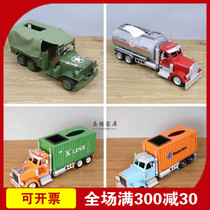 American Optimus Prime wrought iron container tissue box ornaments creative ashtray desktop personality carton iron car