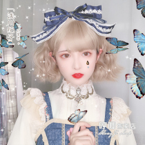 Humming home wig female short curly hair lolita natural Net red face face lo golden girl cute lolita fake hair