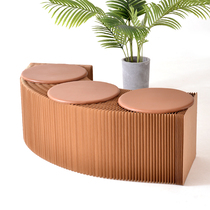 Paper exquisite fashion folding telescopic sofa creative furniture porch stool home space saving cowhide organ paper stool