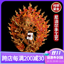 King Kong Hai mother bronze Buddha statue imported from Nepal hand-gilt Tibetan-style esoteric Buddhism at home to worship Buddha statue ornaments