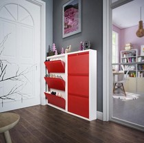 Metal shoe cabinet with lock 15CM ultra-thin shoe cabinet simple modern porch entrance door Universal