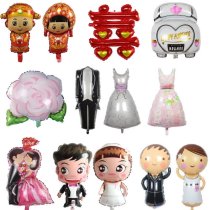 Aluminum balloon boys and girls bridegroom bride wedding room arrangement wedding party proposal wedding room balloon