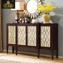 Luoge furniture neoclassical sideboard living room American country mirror light luxury porch cabinet retro decoration Cabinet new products