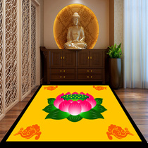 Carpet Buddhism Zen Buddhism Hall kneeling pad Xiangyun lotus flower meditation ancestral hall cushion Chinese carpet Temple non-slip