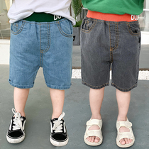 Boy Clothing Boy Denim Shorts 2021 Summer New Korean Version Casual Child Baby Casual 50% Pants Pants