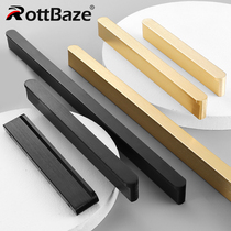 Light luxury copper gold wardrobe long handle Modern simple Nordic cabinet door handle Cabinet drawer cabinet small handle