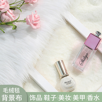 Shadow plush blanket background cloth blanket photo props Nail jewelry Jewelry cosmetics shooting decorations Net red live room anchor seat cushion mat floor mat photo