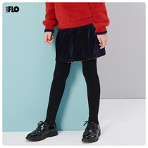 Like Flo childrens clothing autumn double-sided wear printed bright line skirt skirt girl Foreign Air