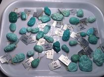 Fine raw ore high porcelain turquoise carving