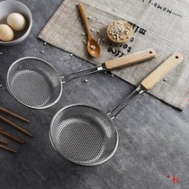 Thickened stainless steel fence with noodle scoop dumpling colander filter screen large kitchen fried leak screen