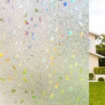 3D colorful electrostatic glue-free glue-free glass film stickers translucent decorative sliding doors and windows stickers sunscreen and UV protection