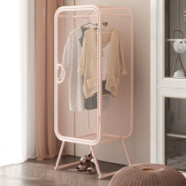 Light luxury wardrobe net red iron wardrobe cabinet ins style Nordic metal grid frame modern small apartment clothing cabinet