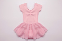 Summer childrens dance clothing womens practice clothing short sleeve cotton one-piece gauze gymnastics examination clothing autumn and winter long sleeve 735