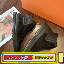 Clearance European Station Winter European Station Sheep Fur Snow Boots Short Boots High Top Mens Shoes Warm Plus Velvet Cotton Shoes